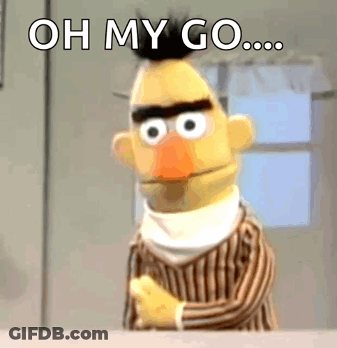 Bert From Sesame Street Says Oh My God GIF