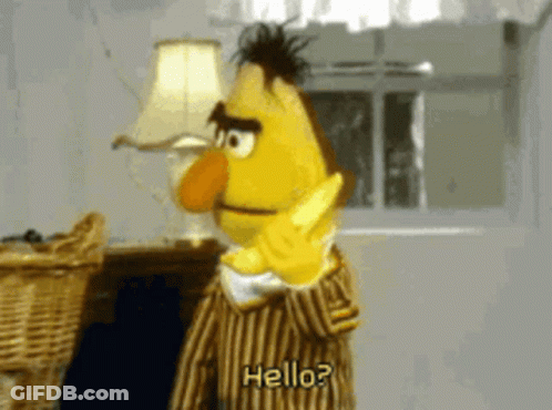 Bert From Sesame Street Talking On Cell Phone GIF