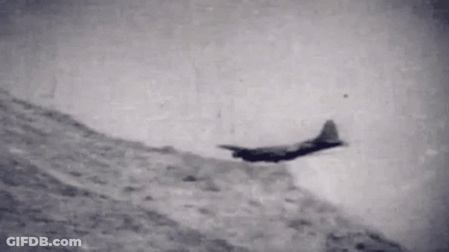 Beside Mountain Plane Crash Explode GIF