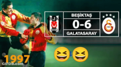 Besiktas Vs Galatasaray Soccer Game 1997 GIF