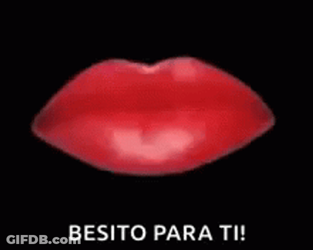 Besitos Big Red Lips GIF