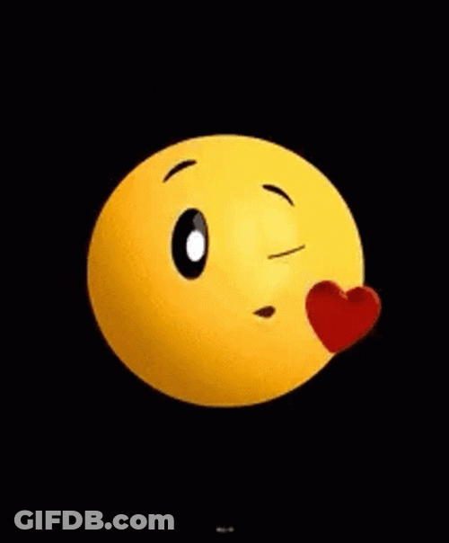 Besitos Blow Heart Emoji GIF