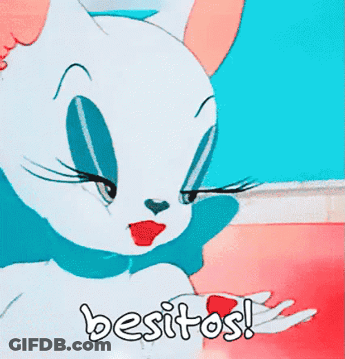 Besitos Cat Blow Kisses GIF