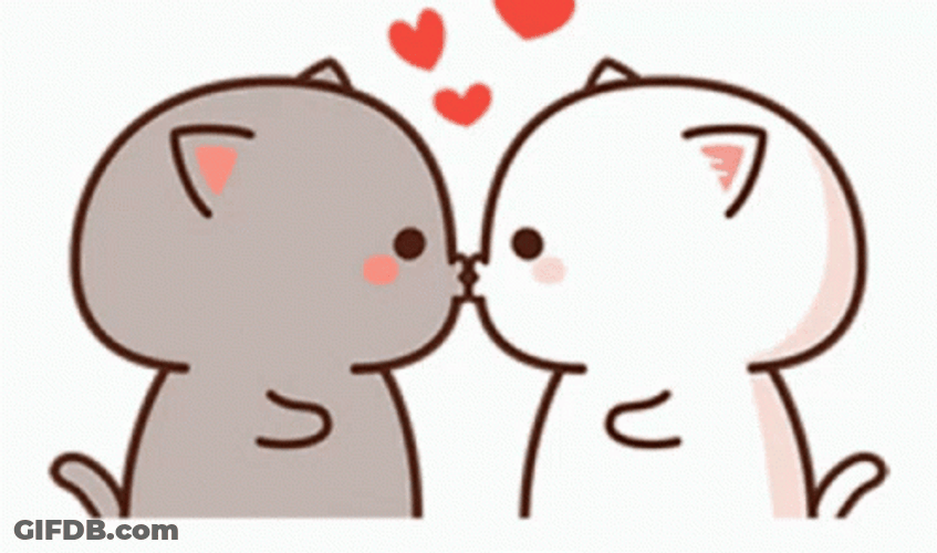 Besitos Cute Cat Couples GIF