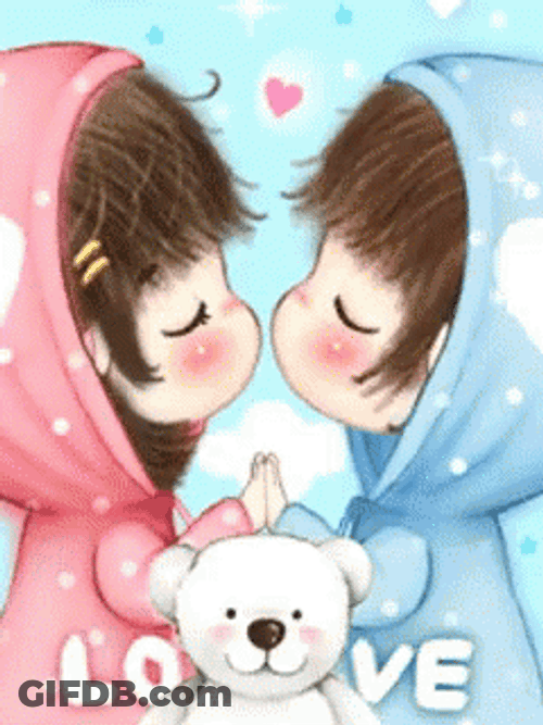 Besitos Cute Love Couple GIF