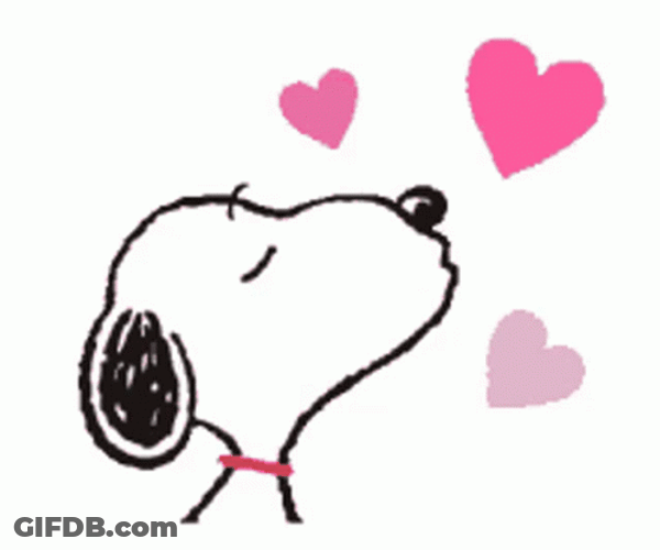 Besitos Heart Snoopy GIF