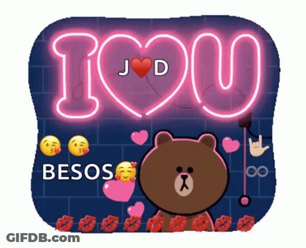 Besitos I Love You Bear GIF