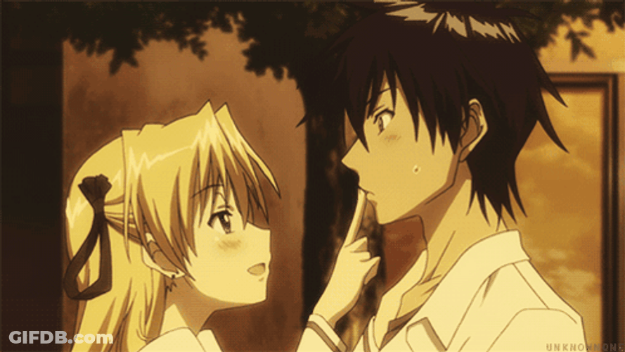Besos Anime GIF
