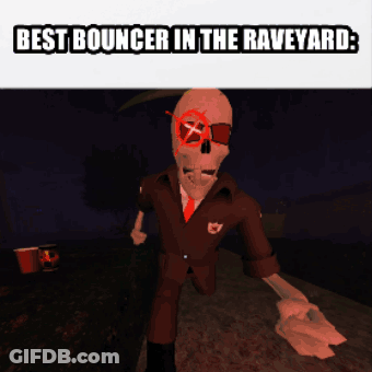 Best Bouncer In The Raveyard Man Walking Down Street GIF