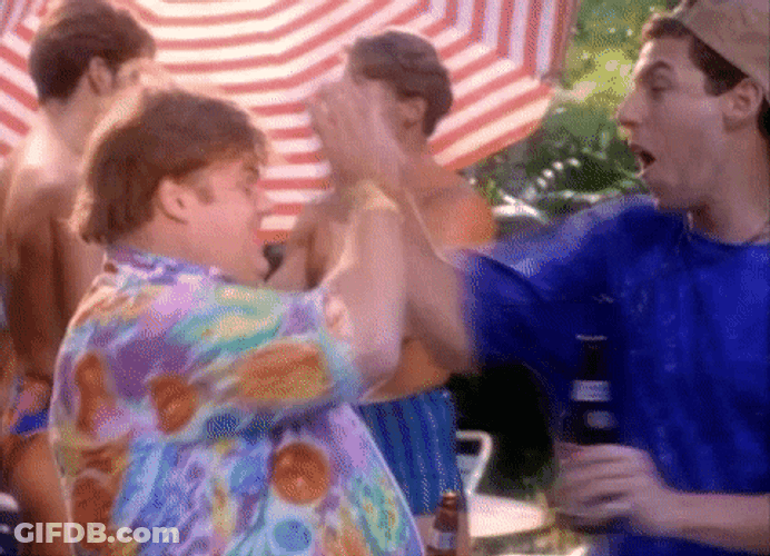 Best Friends Adam Sandler Hyped Bro High Five GIF