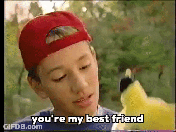 Best Friends Ash PIkachu Cosplay Kid GIF