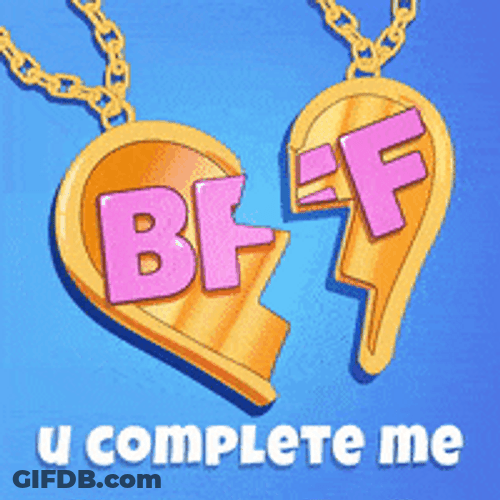 Best Friends BFF Heart Locket Complete Me GIF