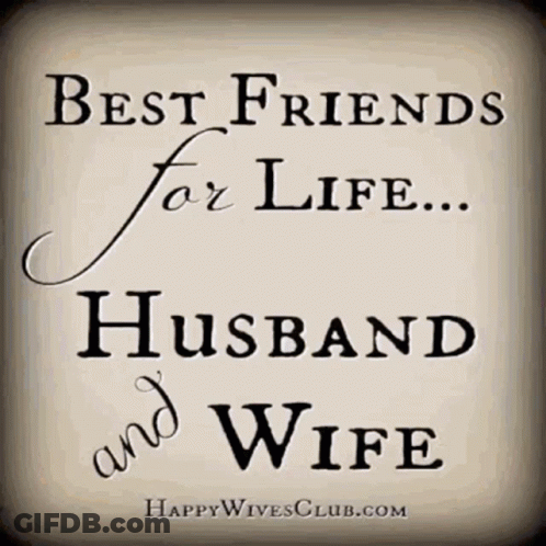 Best Friends For Life Husband And Wife Poster GIF