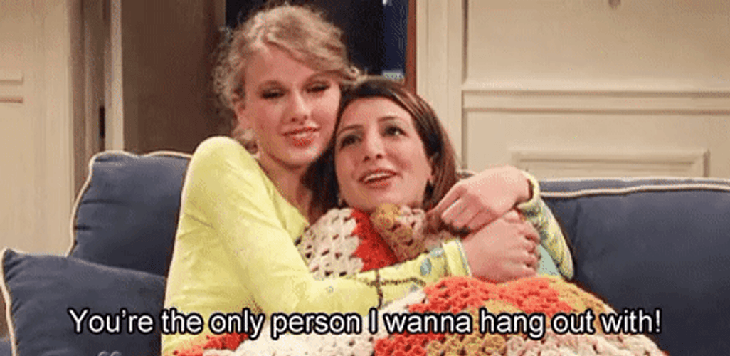Best Friends Hug Taylor Swift Nasim Pedrad GIF