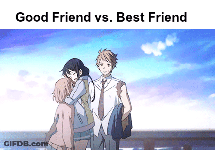Best Friends Versus Good Friend Kyoukai No Kanata GIF
