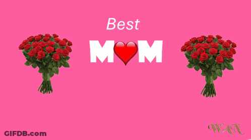 Best Mom In The World With Red Roses GIF