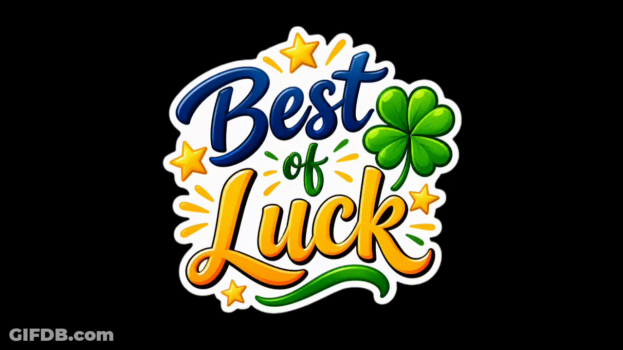 Best Of Luck Animated GIF Sticker GIF