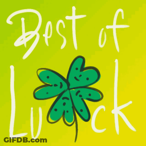 Best Of Luck Four Leaf Clover GIF