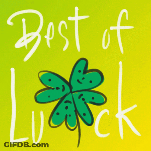 Best Of Luck Green Leaf GIF