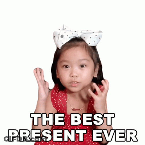 Best Present Ever Excited Little Girl GIF