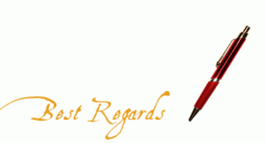 Best Regards Pen Writing GIF