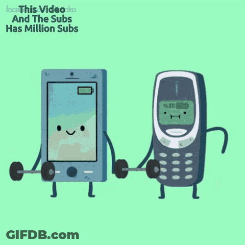 Best Smartphone Versus Old Model Handset Meme GIF