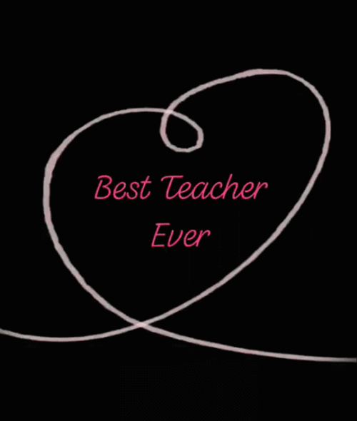 Best Teacher Ever Animated Text GIF