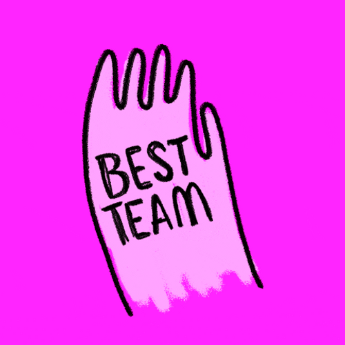 Best Team Ever Moving Hand Sketch GIF