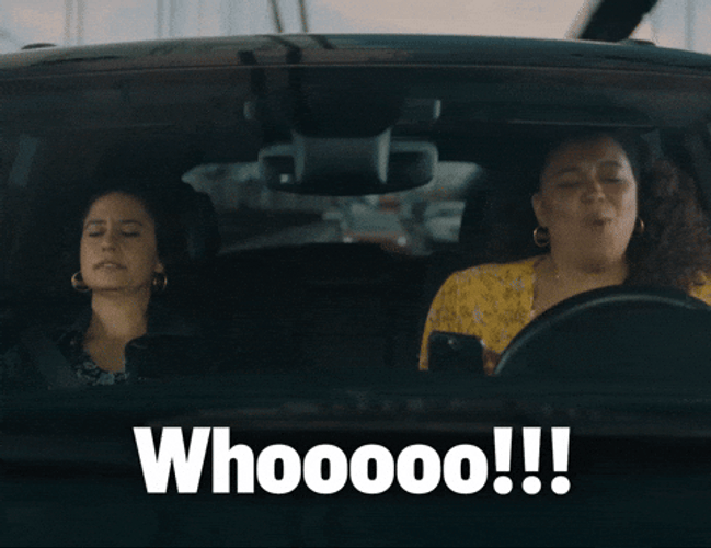 Besties On A Chill Happy Ride GIF