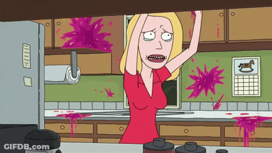 Beth Smith Panic Pouring Drinking Wine GIF