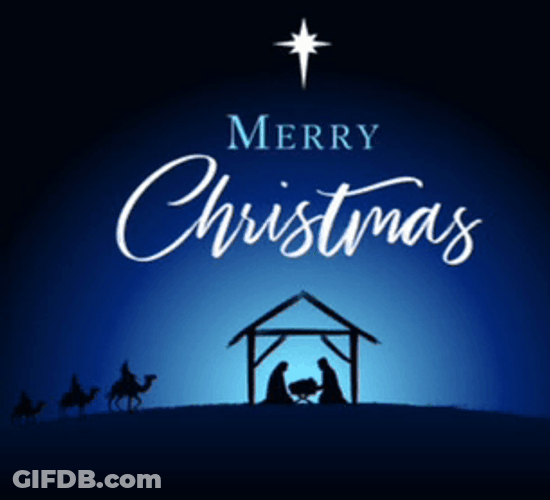 Bethlehem Silhouette Happy Christmas GIF
