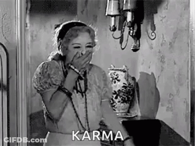 Bette Davis Laughing Karma GIF
