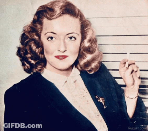 Bette Davis Nodding GIF