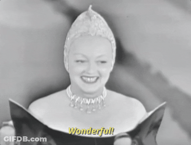 Bette Davis Proudly Saying Wonderful GIF