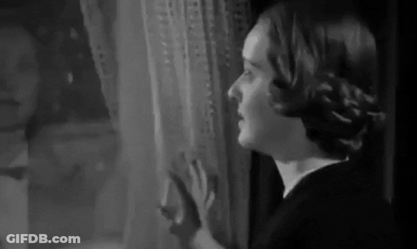 Bette Davis Sad Snowy Night GIF