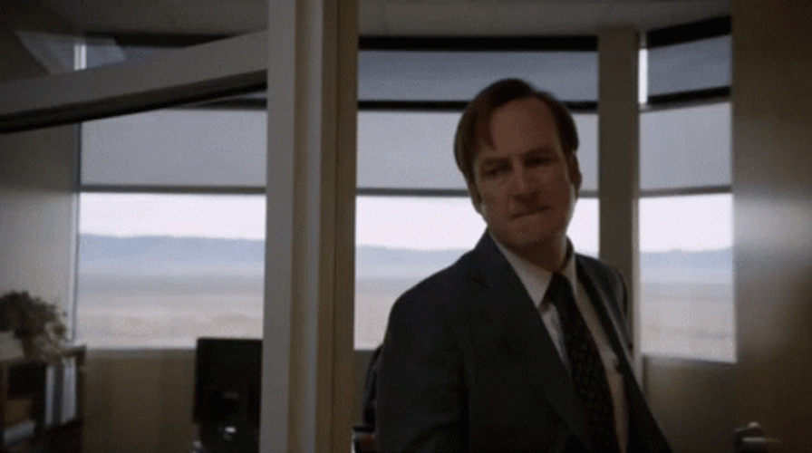 Better Call Saul Goodman Walking Out From Office GIF