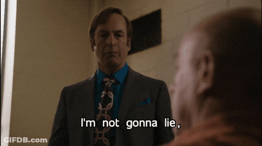 Better Call Saul It Hurts Not Gonna Lie GIF