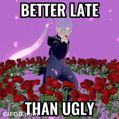 Better Late Than Never Dancing With Roses GIF