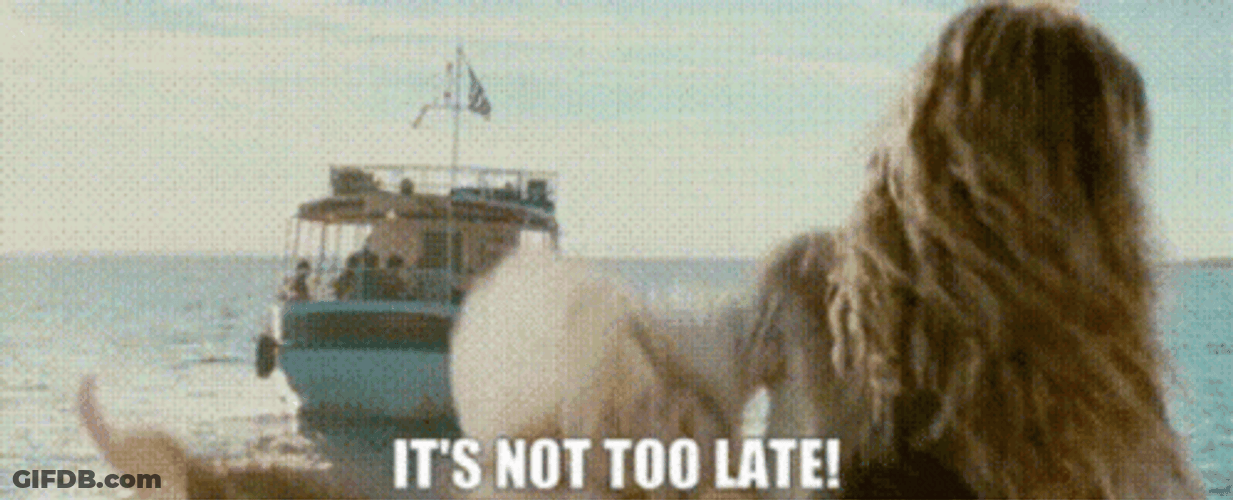 Better Late Than Never Leaving Boat GIF
