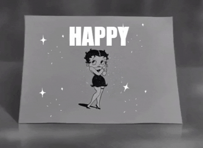 Betty Boop Animated Happy Birthday To You Greetings GIF