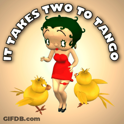 Betty Boop Dancing Two Yellow Birds It Takes Two To Tango GIF