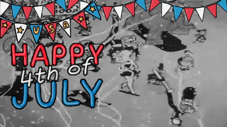 Betty Boop Hello July GIF