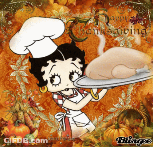 Betty Boop Holding Plate Of Food GIF