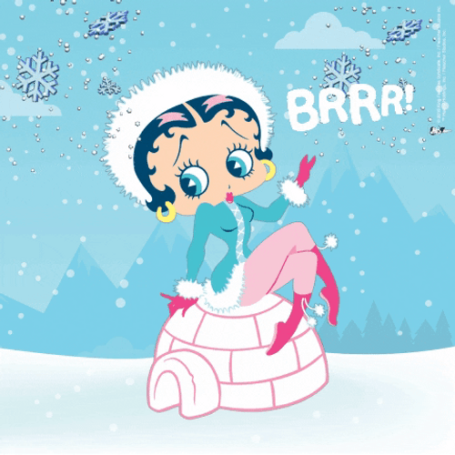 Betty Boop In Winter GIF