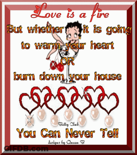 Betty Boop Love Is A Fire GIF