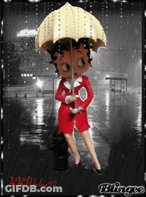 Betty Boop Rainy Good Morning GIF