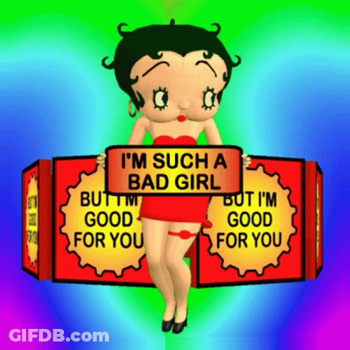 Betty Boop Saying I'm Such A Bad Girl GIF