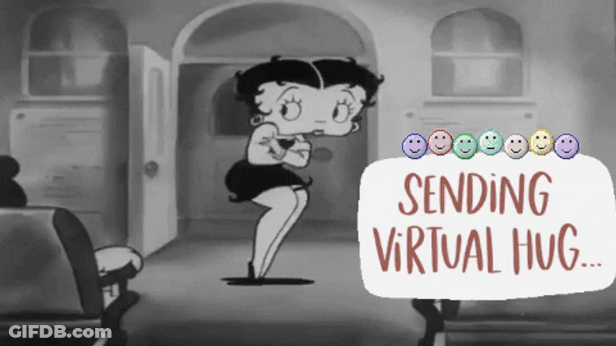 Betty Boop Sending Virtual Hug GIF
