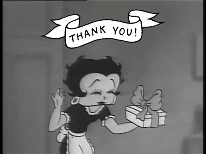 Betty Boop Thank You GIF