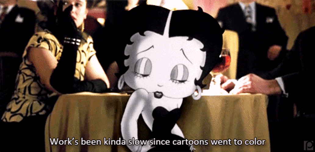 Betty Boop Work Slow GIF